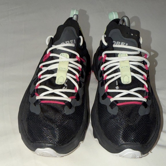 Sorel Sneakers Women 9.5 Black Sorel Kinetic Breakthru Tech Lace Athletic NL4827 - Picture 2 of 16